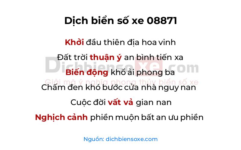 Dịch thơ biển số 08871