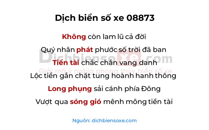 Dịch thơ biển số 08873