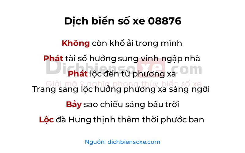 Dịch thơ biển số 08876