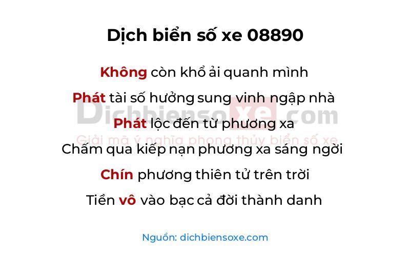 Dịch thơ biển số 08890