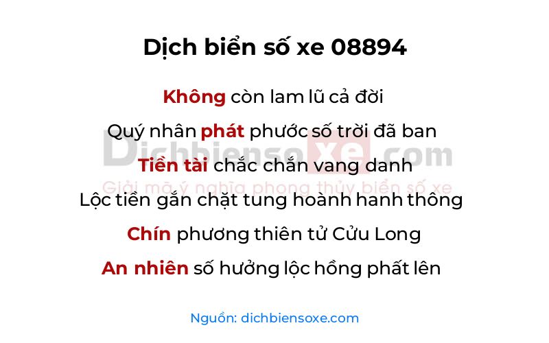 Dịch thơ biển số 08894