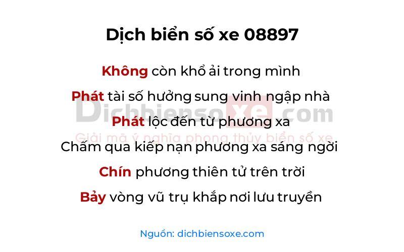 Dịch thơ biển số 08897