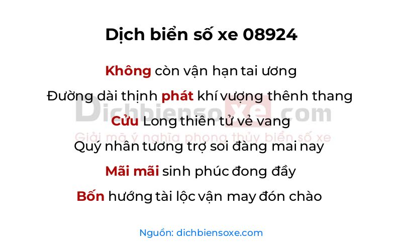 Dịch thơ biển số 08924