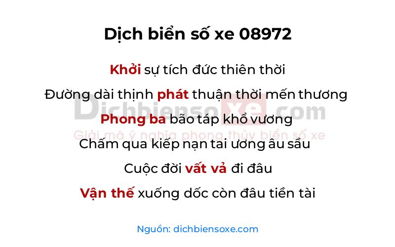 Dịch thơ biển số 08972