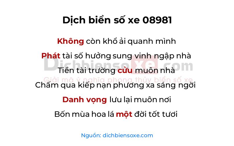 Dịch thơ biển số 08981