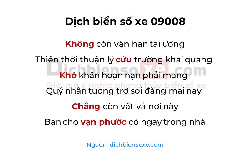 Dịch thơ biển số 09008