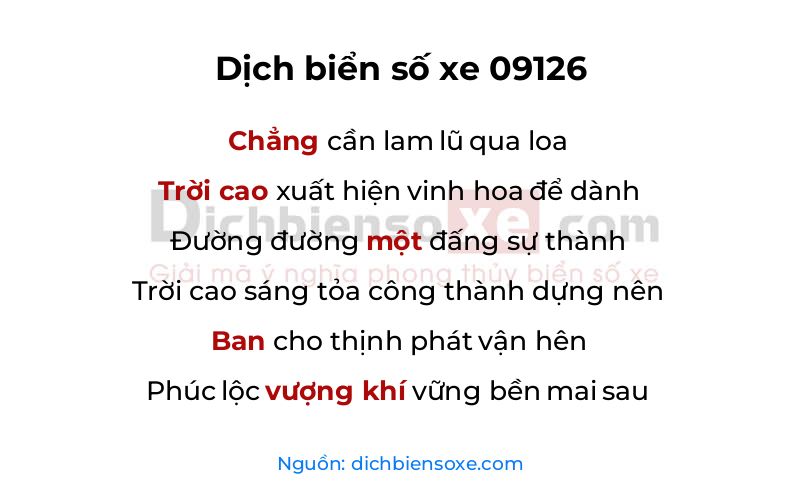 Dịch thơ biển số 09126