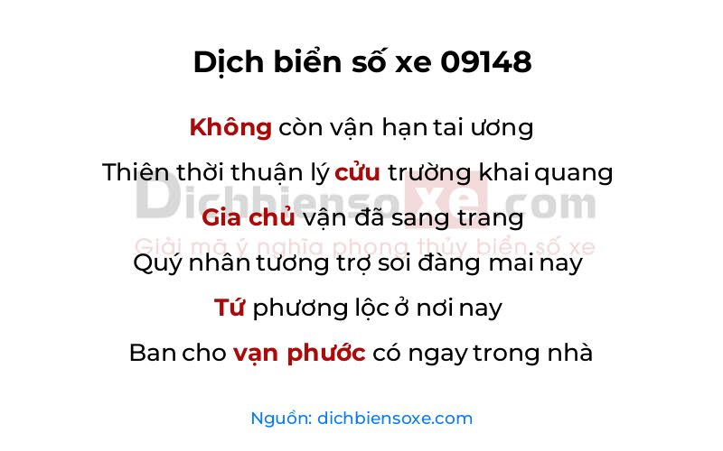Dịch thơ biển số 09148