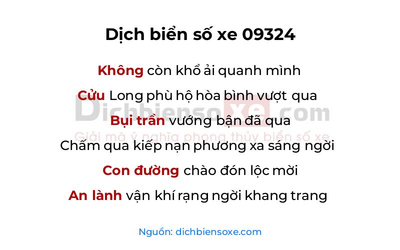 Dịch thơ biển số 09324