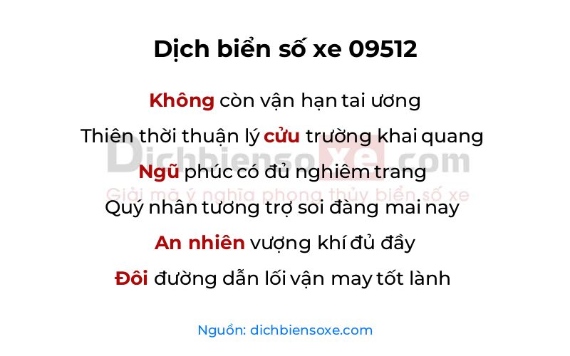 Dịch thơ biển số 09512