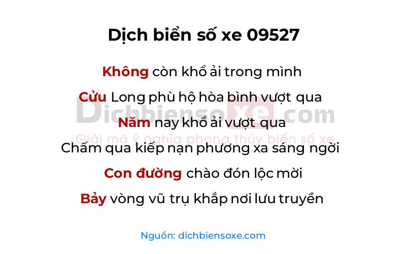 Dịch thơ biển số 09527