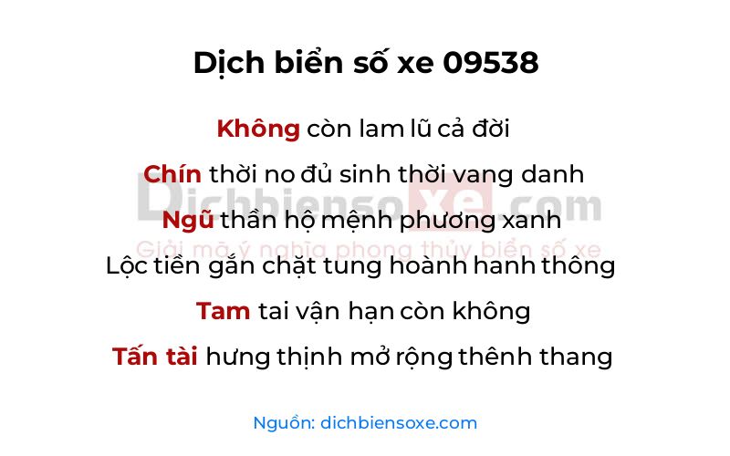 Dịch thơ biển số 09538