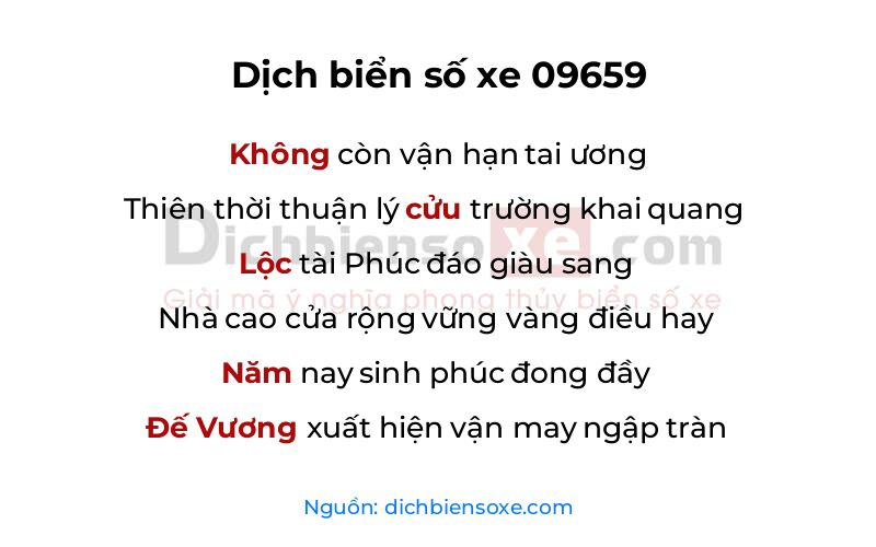 Dịch thơ biển số 09659