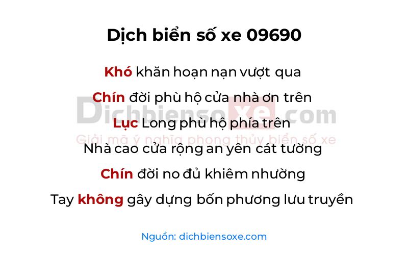 Dịch thơ biển số 09690