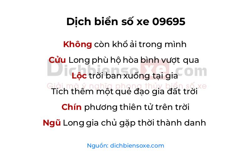 Dịch thơ biển số 09695