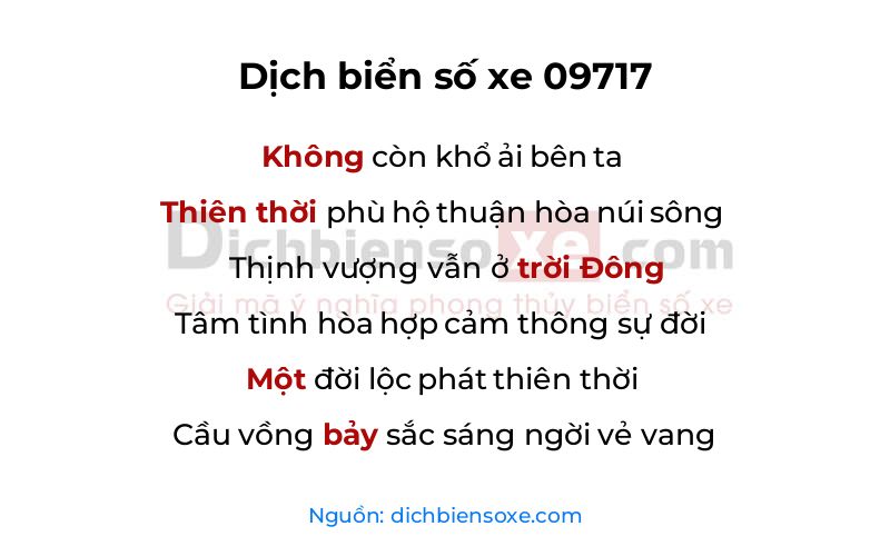 Dịch thơ biển số 09717