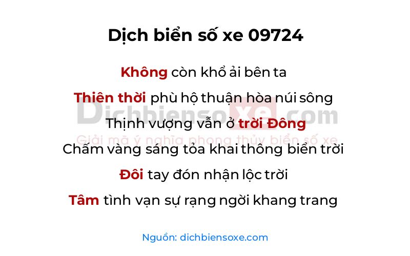 Dịch thơ biển số 09724