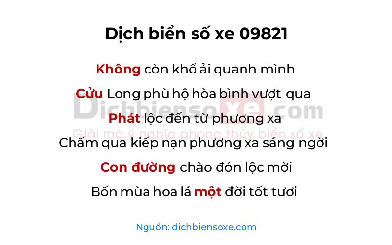 Dịch thơ biển số 09821