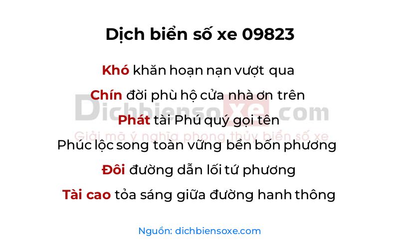 Dịch thơ biển số 09823