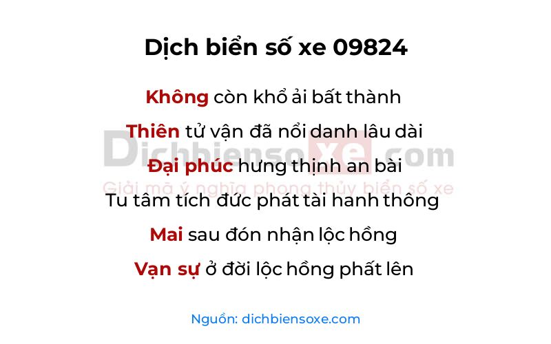Dịch thơ biển số 09824