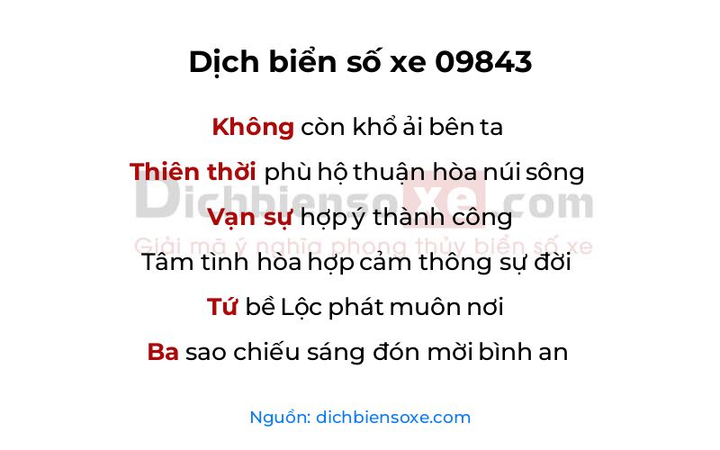 Dịch thơ biển số 09843