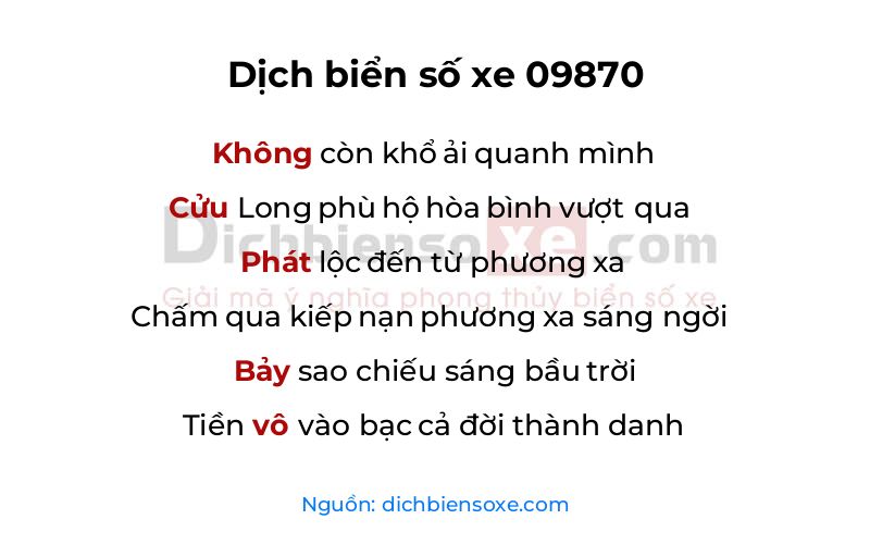 Dịch thơ biển số 09870