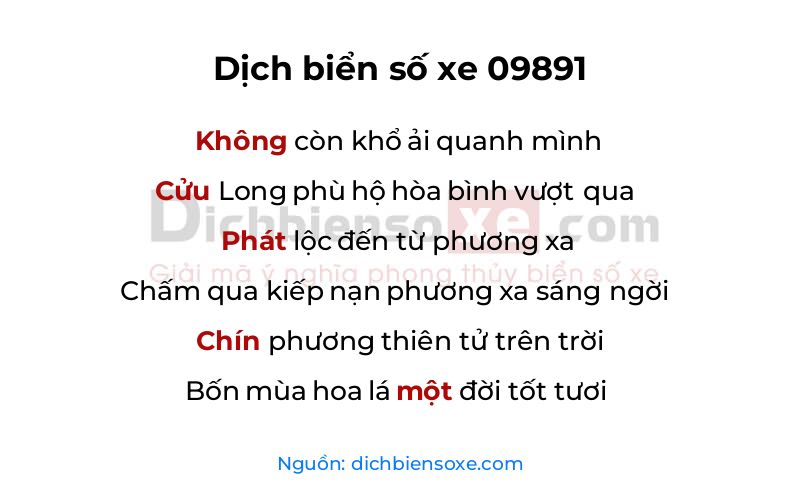 Dịch thơ biển số 09891