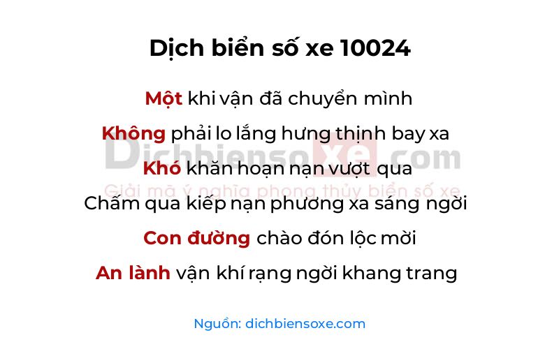 Dịch thơ biển số 10024