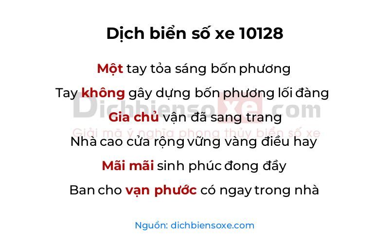 Dịch thơ biển số 10128