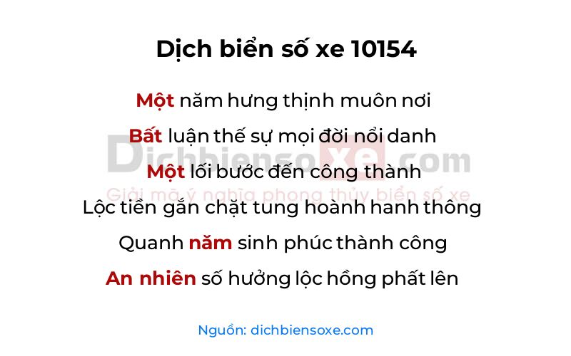 Dịch thơ biển số 10154