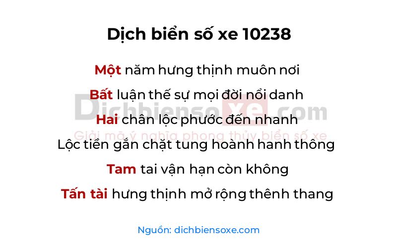 Dịch thơ biển số 10238