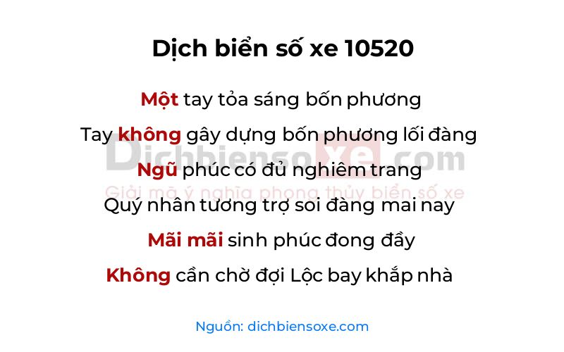 Dịch thơ biển số 10520