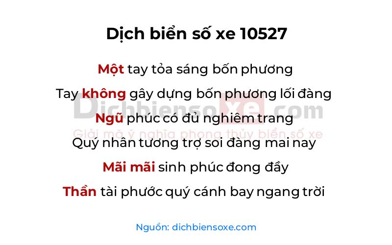 Dịch thơ biển số 10527