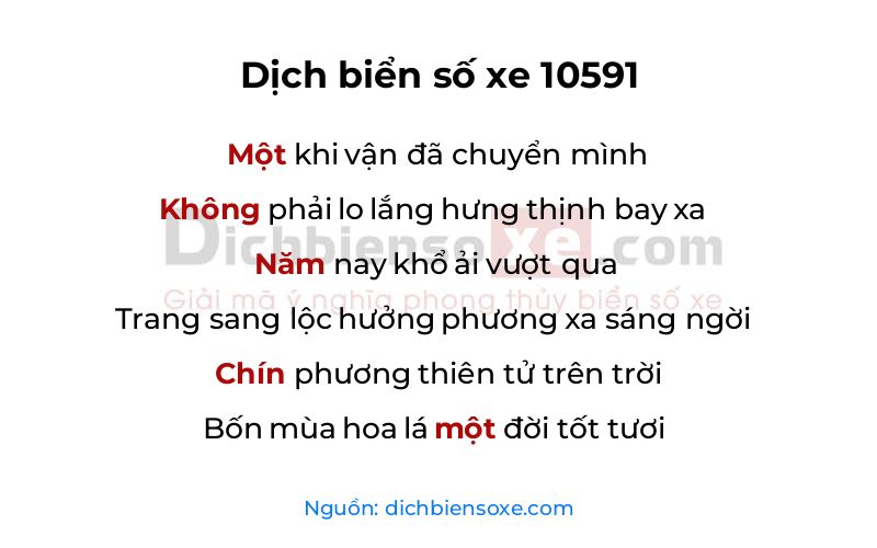 Dịch thơ biển số 10591
