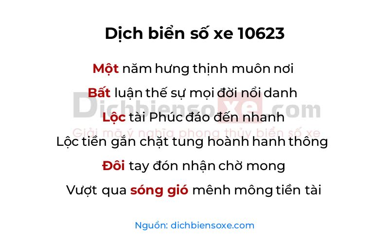 Dịch thơ biển số 10623