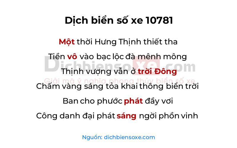 Dịch thơ biển số 10781