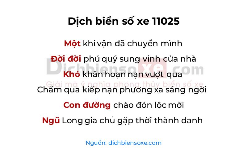 Dịch thơ biển số 11025