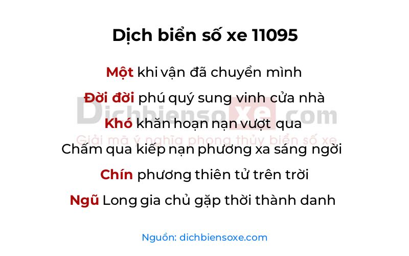 Dịch thơ biển số 11095
