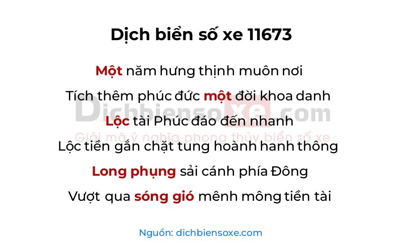 Dịch thơ biển số 11673