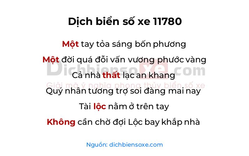 Dịch thơ biển số 11780