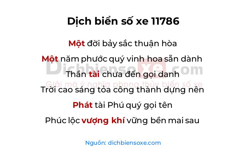 Dịch thơ biển số 11786