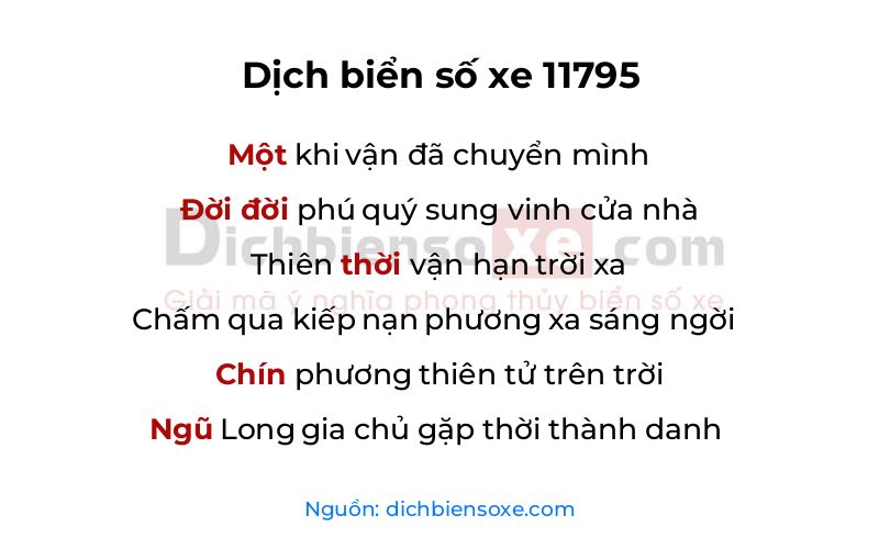 Dịch thơ biển số 11795