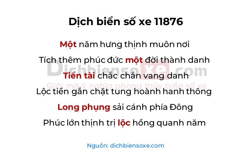 Dịch thơ biển số 11876