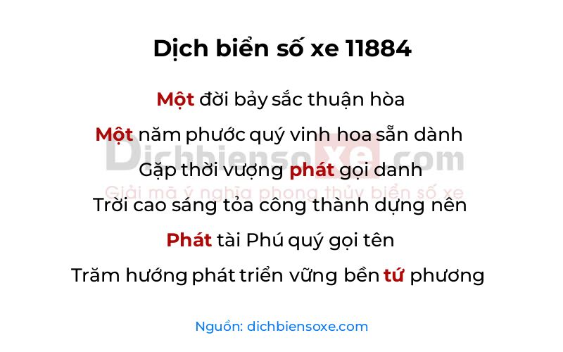 Dịch thơ biển số 11884