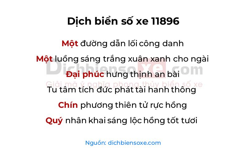 Dịch thơ biển số 11896