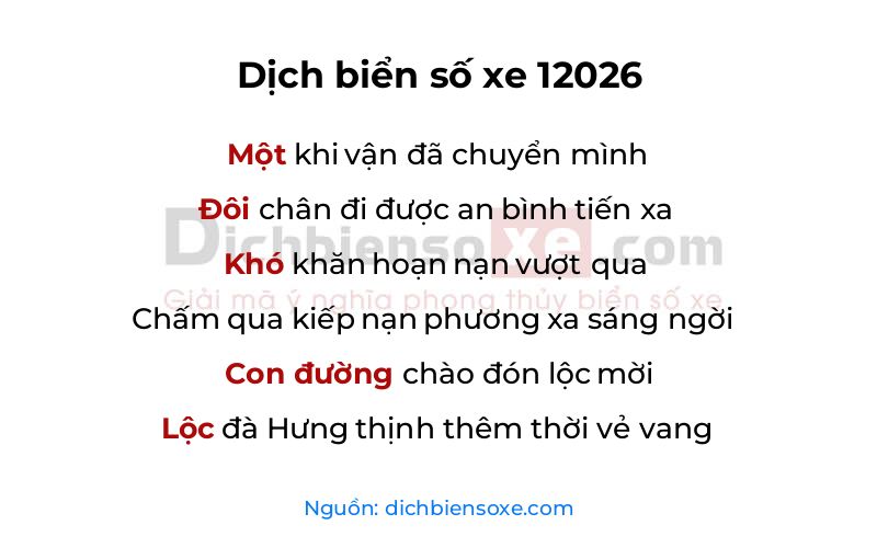 Dịch thơ biển số 12026