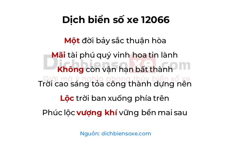 Dịch thơ biển số 12066