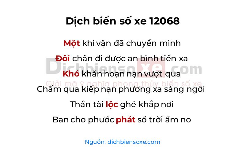 Dịch thơ biển số 12068