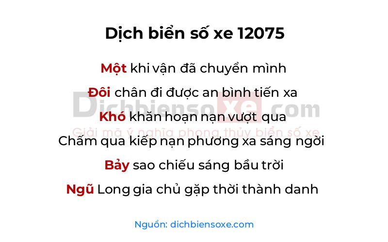 Dịch thơ biển số 12075