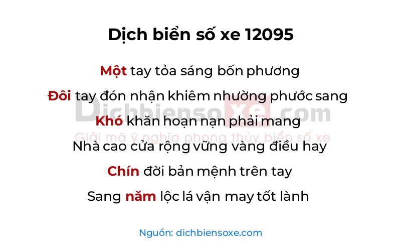 Dịch thơ biển số 12095